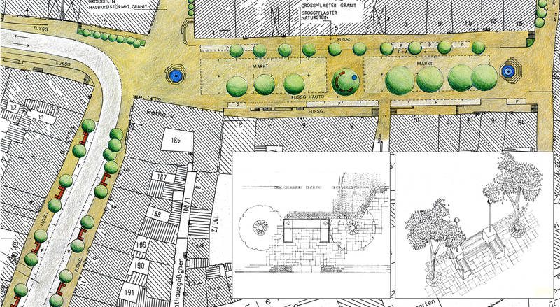 3 - piazza superiore e sistema di sedute